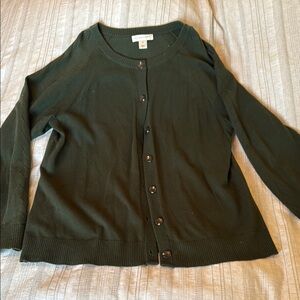 Christopher & Banks Green Cardigan Sweater